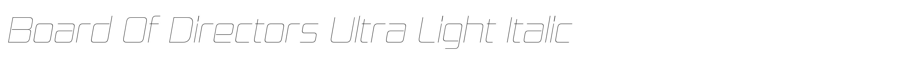 Board Of Directors Ultra Light Italic